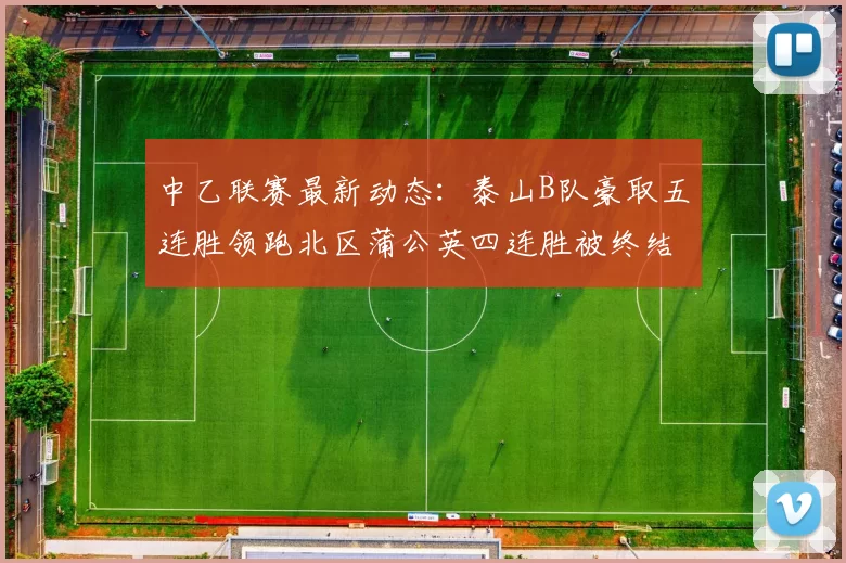 中乙联赛最新动态：泰山B队豪取五连胜领跑北区蒲公英四连胜被终结