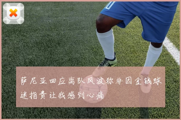 萨尼亚回应离队风波称非因金钱球迷指责让我感到心痛